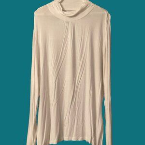 Avenue Off-White Mock Turtleneck